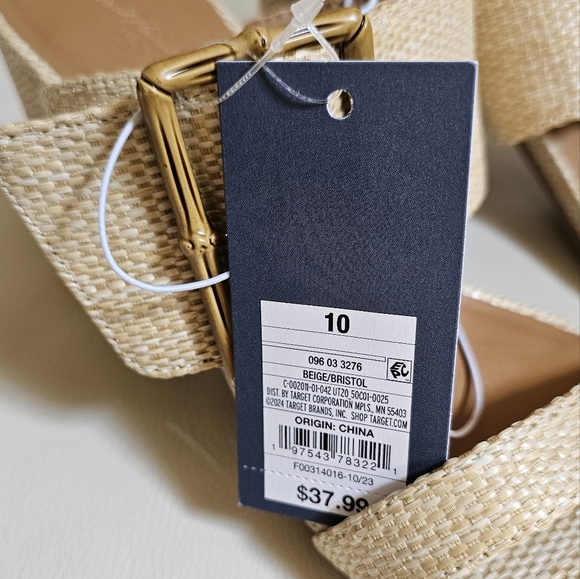 *Universal Thread Women's Bristol Mule Heels, Beige (Tan) Size 10 - Picture 5 of 5